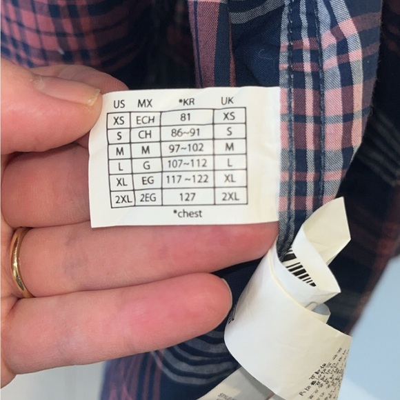 Men Large Long Sleeve Button Up Plaid Shirt - Picture 3 of 4